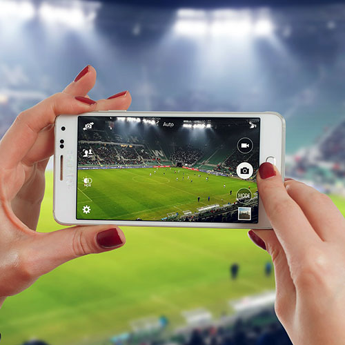 عکاسی از زمین فوتبال با موبایل